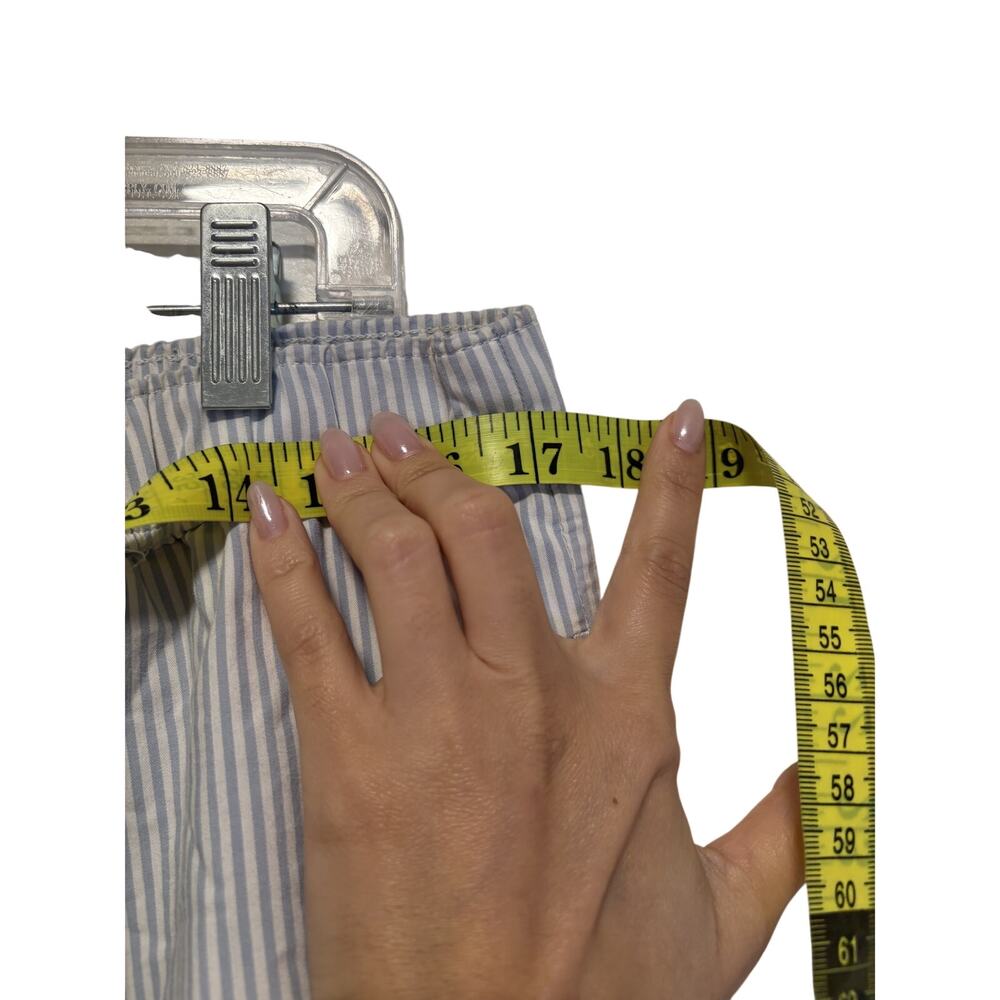 H&M Blue White Striped Elastic Waist Pants - Picture 3 of 8